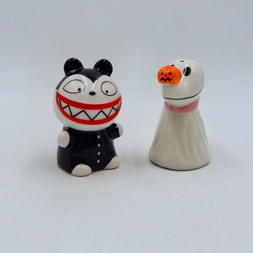 Disney The Nightmare Before Christmas Zero Teddy Ceramic Salt Pepper Shaker Set